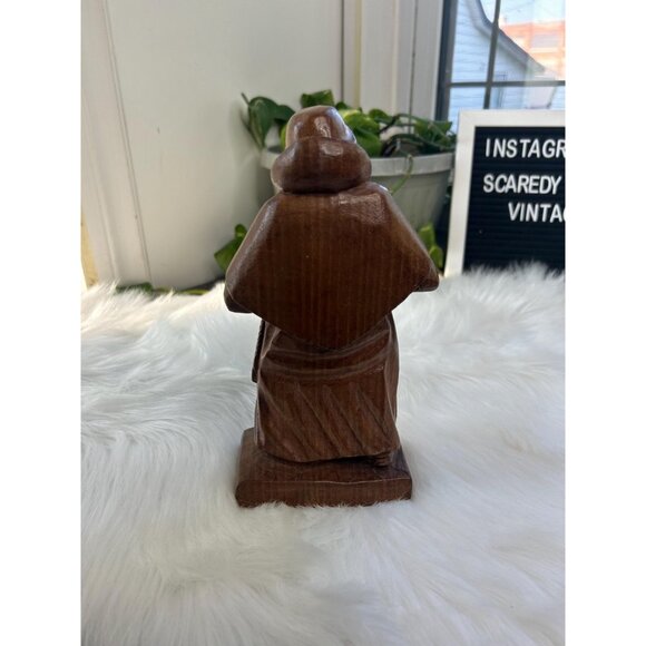 Wooden hand carved old man whimsical musical flute man - Picture 3 of 7